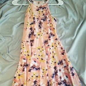 Pink floral dress